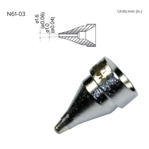 HAKKO NOZZLE,1.0mm,THIN PAD,FR-301,FR-4101/4102